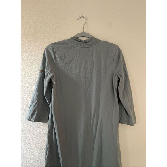 Neon Buddha sea foam green Henley button mini dress size medium - Picture 3 of 8